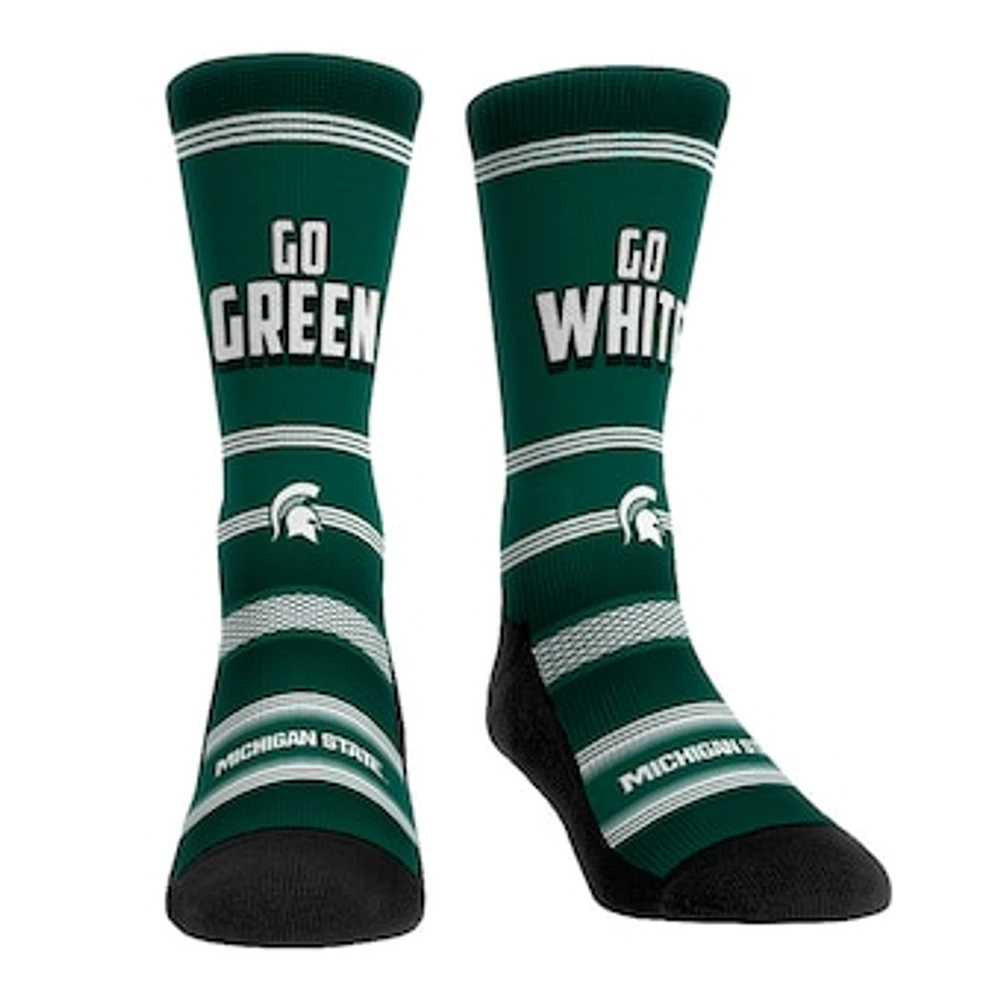 Rock Em Socks Michigan State Spartans Team Slogan Crew