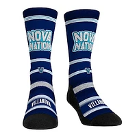 Rock Em Socks Villanova Wildcats Team Slogan Crew Socks
