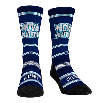 Rock Em Socks Villanova Wildcats Team Slogan Crew Socks