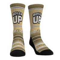 Rock Em Socks Purdue Boilermakers Team Slogan Crew Socks