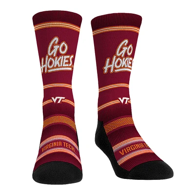 Rock Em Socks Virginia Tech Hokies Team Slogan Crew Socks