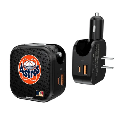 Houston Astros Team Logo Dual Port USB Car & Home Charger