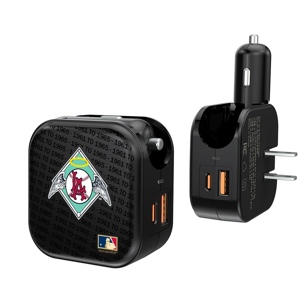 Los Angeles Angels Team Logo Dual Port USB Car & Home Charger
