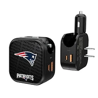 New England Patriots Dual Port USB Car & Home Charger