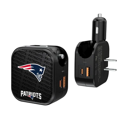 New England Patriots Dual Port USB Car & Home Charger