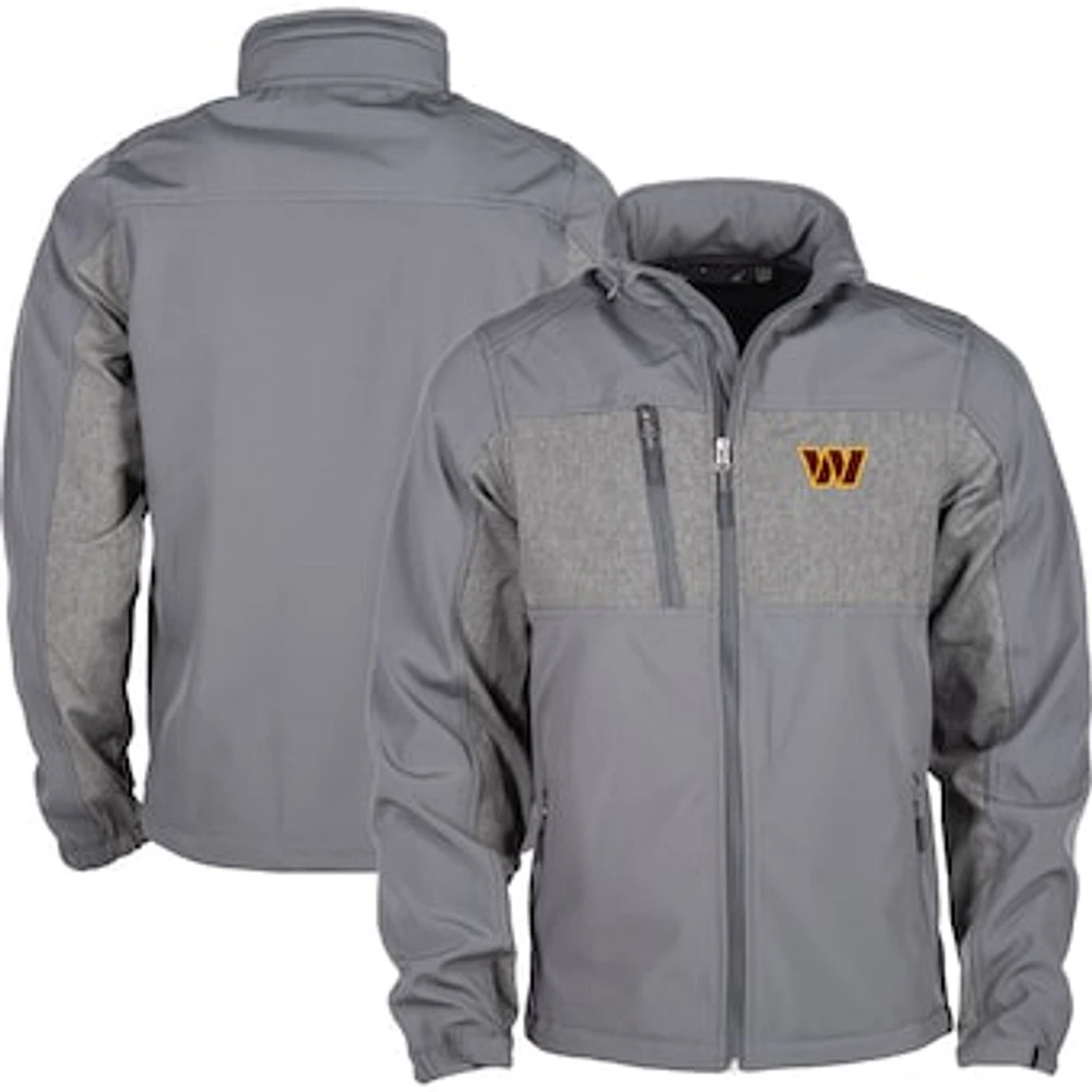 Men's Dunbrooke Graphite Washington Commanders Zephyr Softshell Full-Zip Jacket