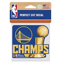 WinCraft Golden State Warriors 2022 NBA Finals Champions 4'' x 4'' Perfect Cut Decal