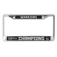 WinCraft Golden State Warriors 2022 NBA Finals Champions Black Metal Laser Cut License Plate Frame