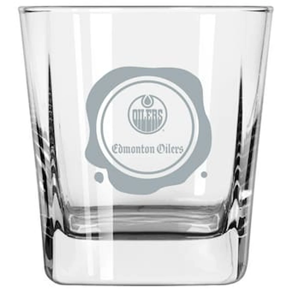 Edmonton Oilers 14oz. Frost Stamp Old Fashioned Glass