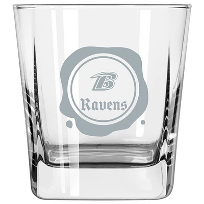 Baltimore Ravens 14oz. Frost Stamp Old Fashioned Glass