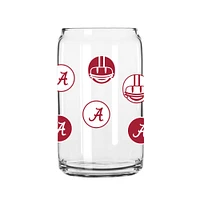 Alabama Crimson Tide 16oz. Smiley Can Glass