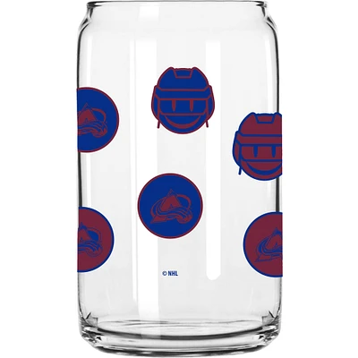 Colorado Avalanche 16oz. Smiley Can Glass