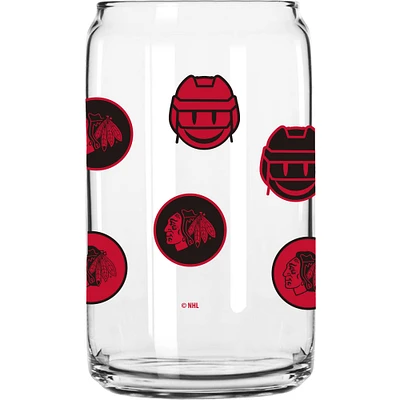 Chicago Blackhawks 16oz. Smiley Can Glass