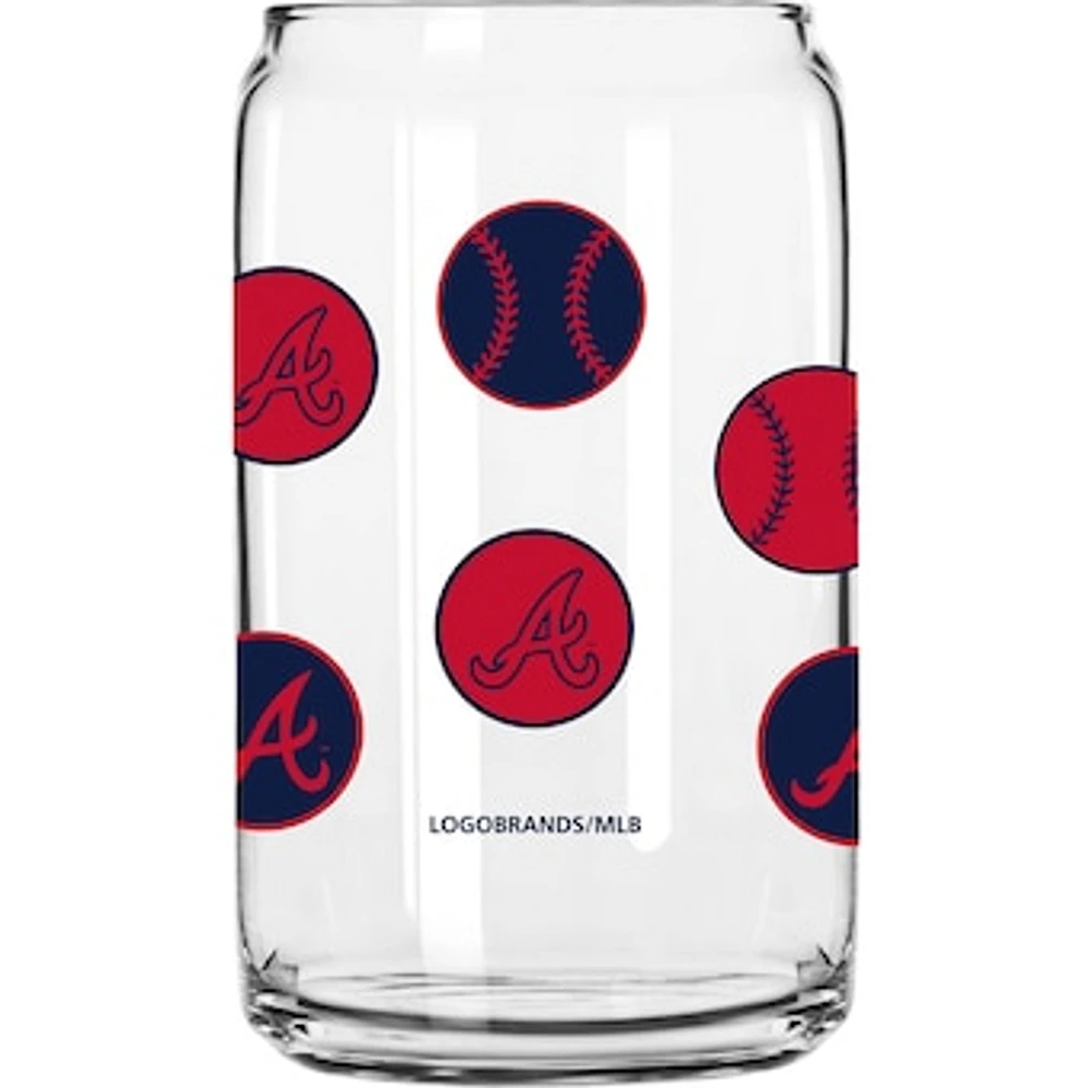 Atlanta Braves 16oz. Smiley Can Glass