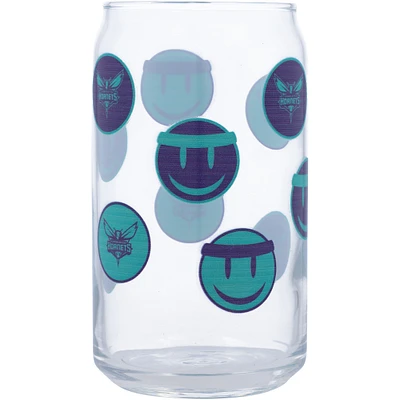 Charlotte Hornets 16oz. Smiley Can Glass