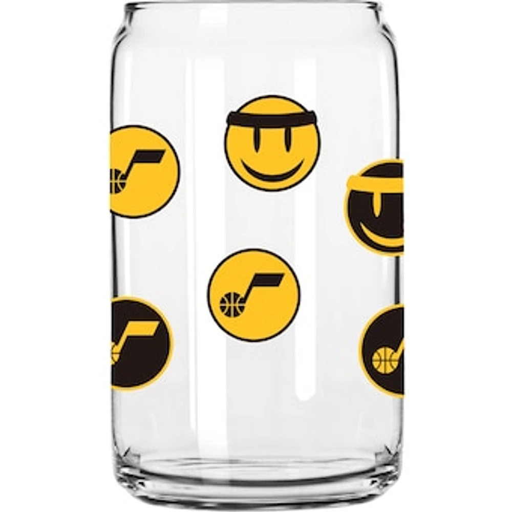 Utah Jazz 16oz. Smiley Can Glass