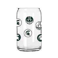 Michigan State Spartans 16oz. Smiley Can Glass