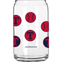 Texas Rangers 16oz. Smiley Can Glass