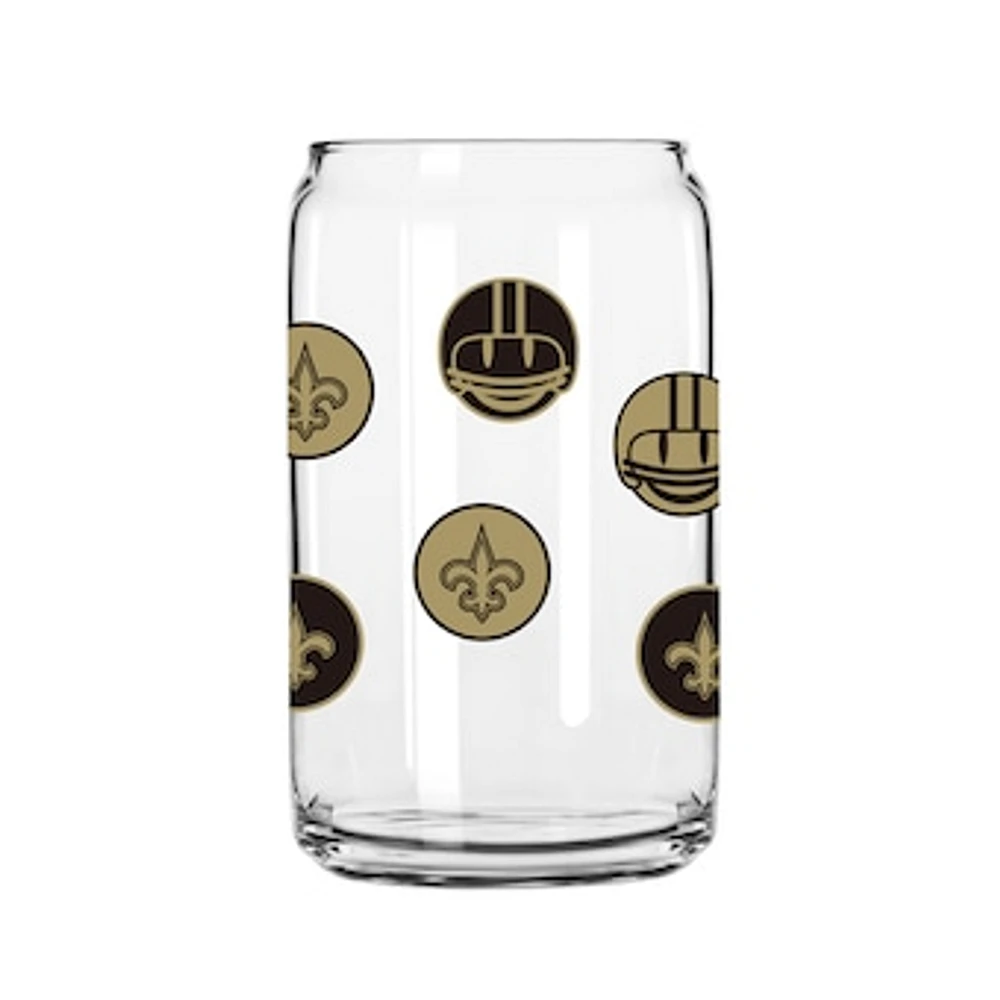 New Orleans Saints 16oz. Smiley Can Glass