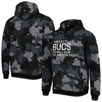 Men's The Wild Collective Black Tampa Bay Buccaneers Camo Pullover Hoodie