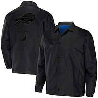 Men's NFL x Staple Black Buffalo Bills Coaches Full-Snap Jacket