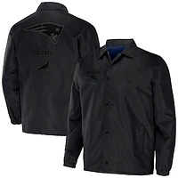 Men's NFL x Staple Black New England Patriots Coaches Full-Snap Jacket