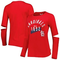 Women's Touch Red St. Louis Cardinals Formation Long Sleeve T-Shirt