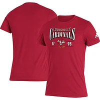 Men's adidas Red Louisville Cardinals Along The Shadow Tri-Blend T-Shirt