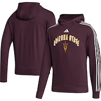 Men's adidas  Maroon Arizona State Sun Devils Step Up Pullover Hoodie