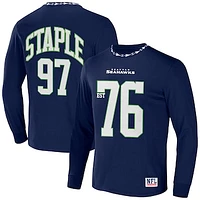 Men's NFL x Staple Navy Seattle Seahawks Core Team Long Sleeve T-Shirt