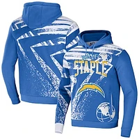 Men's NFL x Staple Blue Los Angeles Chargers All Over Print Pullover Hoodie