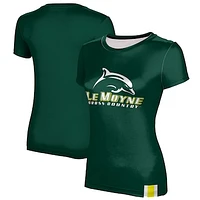Women's ProSphere Green Le Moyne Dolphins Cross Country Logo Stripe T-Shirt