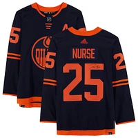 Darnell Nurse Navy Edmonton Oilers Autographed adidas Authentic Alternate Jersey