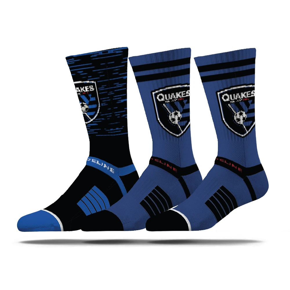 Men's Strideline San Jose Earthquakes Premium 3-Pack Knit Crew Socks Set