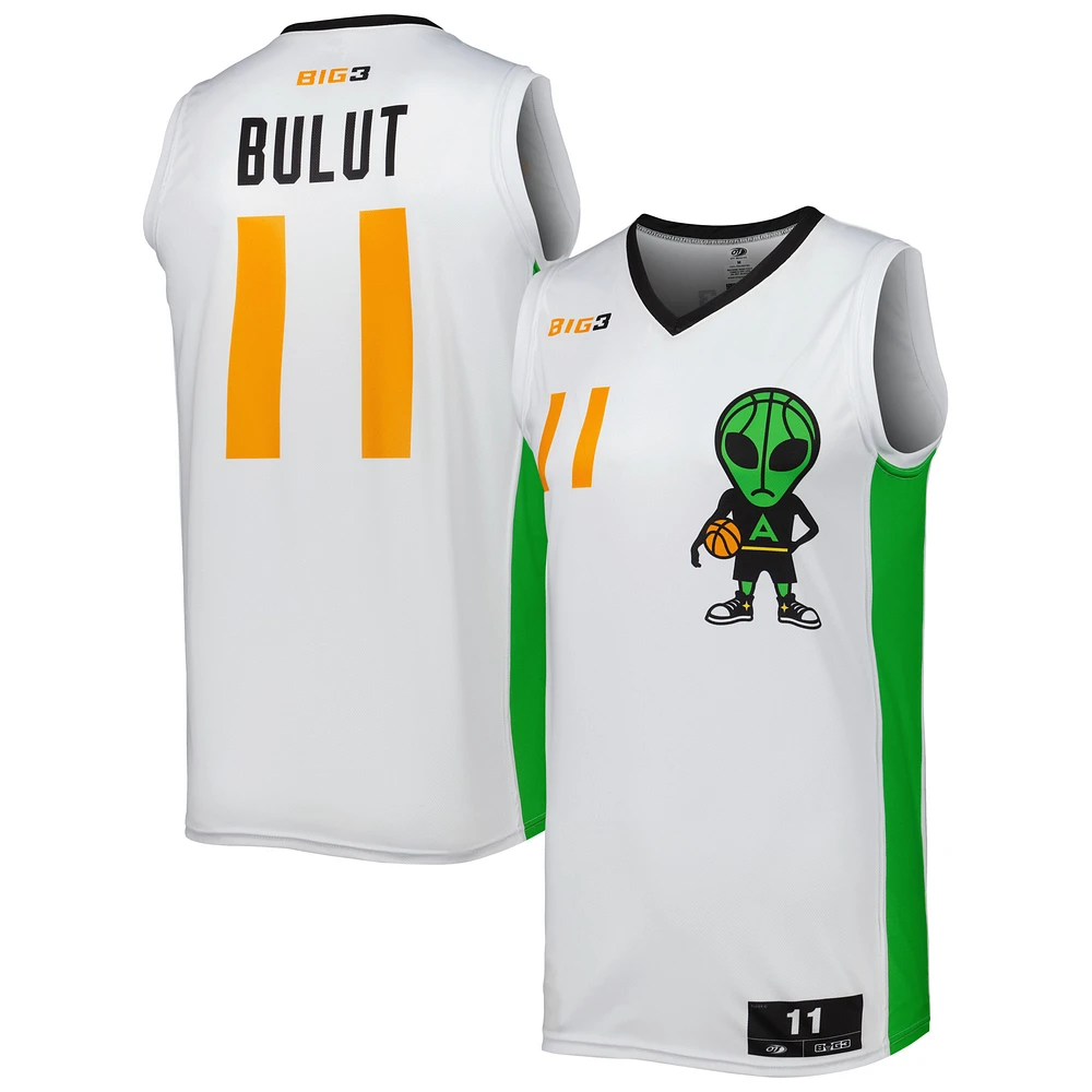 Men's Dusan Bulut White Aliens Replica Jersey