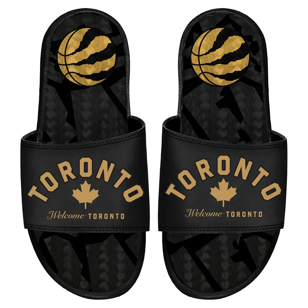 ISlide Black Toronto Raptors 2022/23 City Edition Gel Slide Sandals