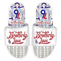 ISlide White Philadelphia 76ers 2022/23 City Edition Gel Slide Sandals