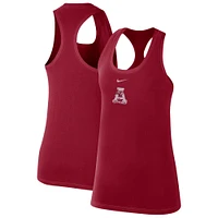 Women's Nike Crimson Alabama Crimson Tide Varsity Stack Vault Racerback Scoop Neck Tank Top