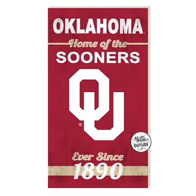 Oklahoma Sooners 11'' x 20'' Home Of The Sign