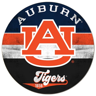 Auburn Tigers 20'' x 20'' Retro Logo Circle Sign