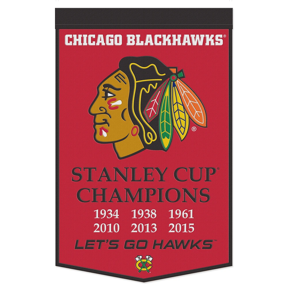 WinCraft Chicago Blackhawks 24" x 38" Championship Banner
