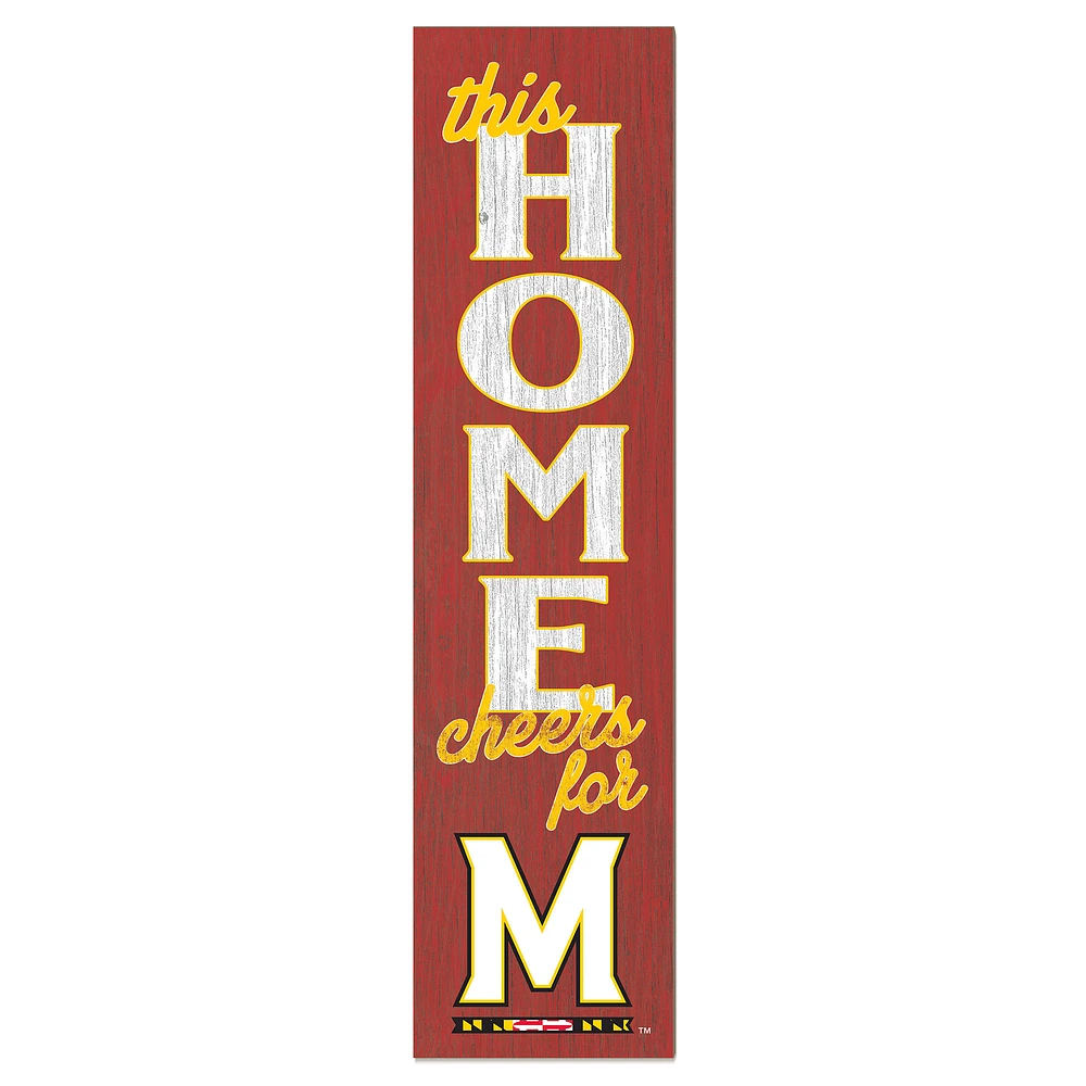 Maryland Terrapins 12'' x 48'' This Home Leaning Sign