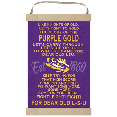 LSU Tigers Fight Song Banner Sign