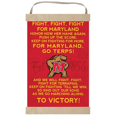 Maryland Terrapins Fight Song Banner Sign