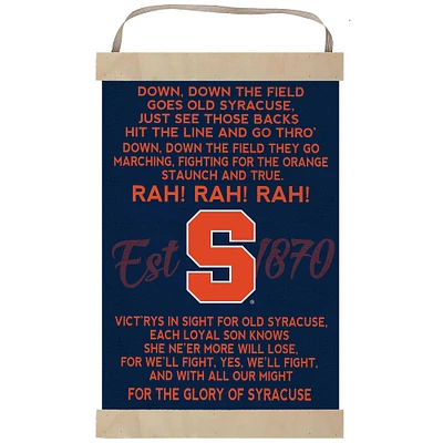 Syracuse Orange Fight Song Banner Sign