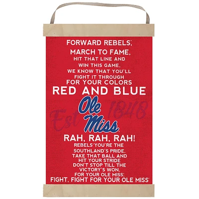 Ole Miss Rebels Fight Song Banner Sign