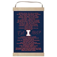 Illinois Fighting Illini Fight Song Banner Sign