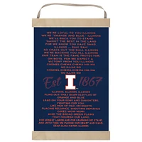 Illinois Fighting Illini Fight Song Banner Sign