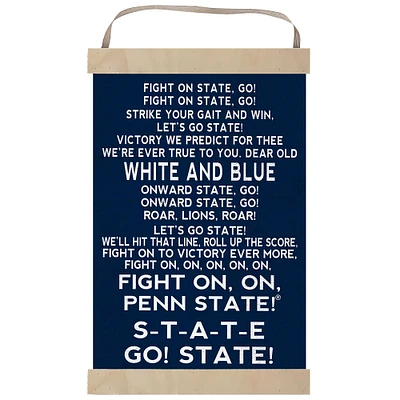 Penn State Nittany Lions Fight Song Banner Sign