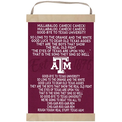 Texas A&M Aggies Fight Song Banner Sign